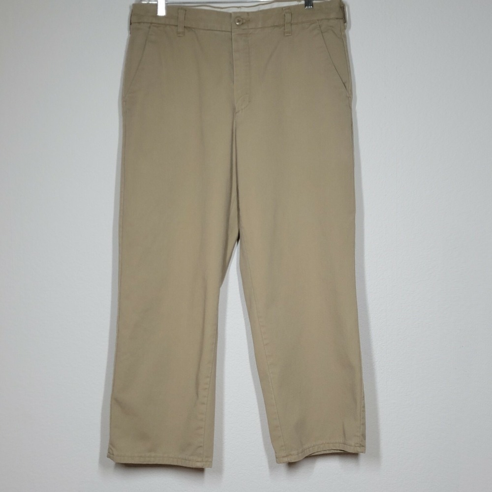 Bulwark FR Fire Resistant Pants‎ Mens Sz 36 x 28 Tan Flat Front
